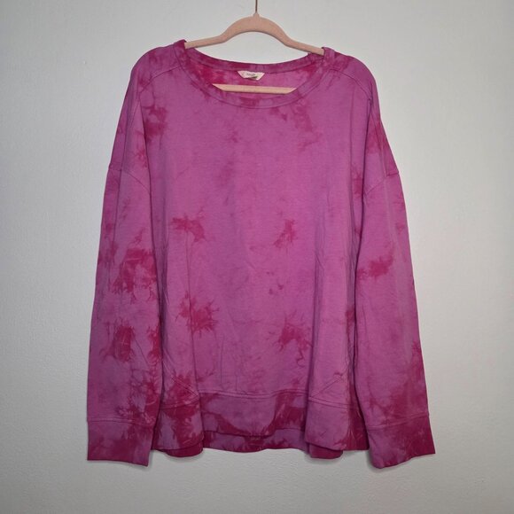 Terra & Sky Plus 2X Tie Dye Pink Shorts and Sweatshirt Set 2-Piece - Picture 3 of 12